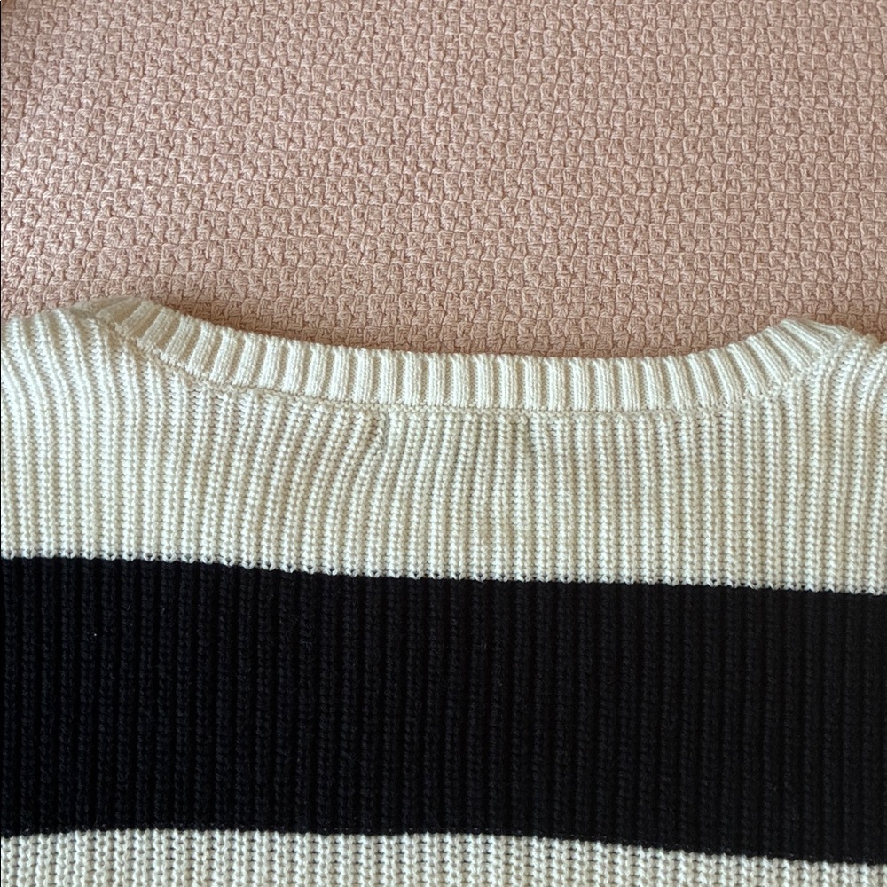 Marbled Cream Ribbed Knit Sweater - Picture 15 of 15
